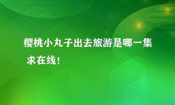 樱桃小丸子出去旅游是哪一集 求在线!