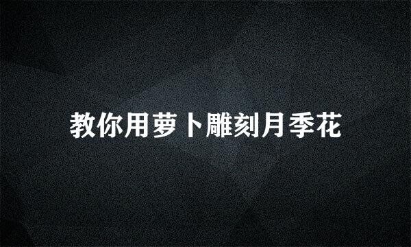 教你用萝卜雕刻月季花