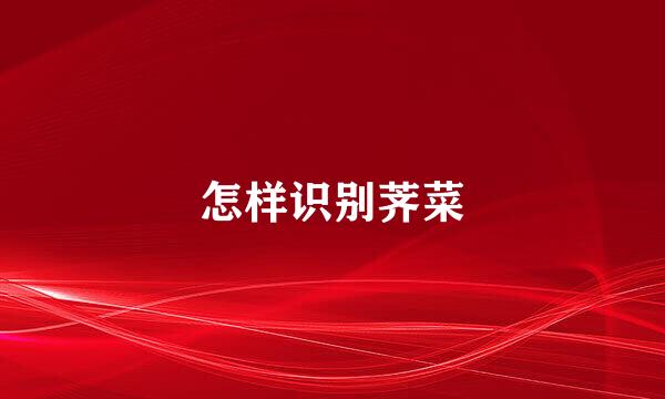怎样识别荠菜