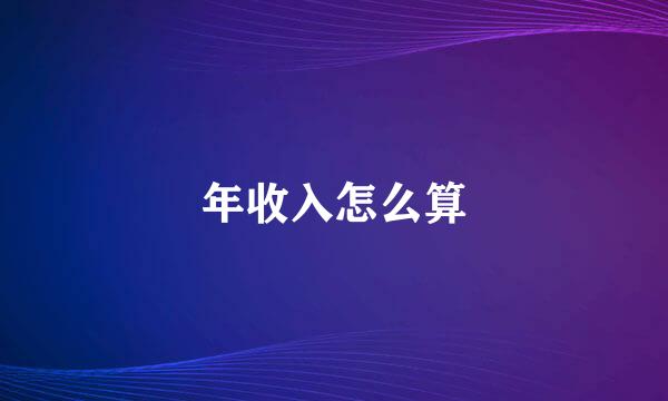 年收入怎么算