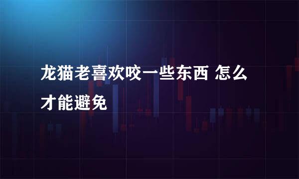 龙猫老喜欢咬一些东西 怎么才能避免