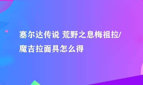 塞尔达传说 荒野之息梅祖拉/魔吉拉面具怎么得