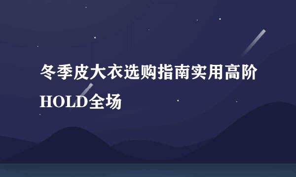 冬季皮大衣选购指南实用高阶HOLD全场