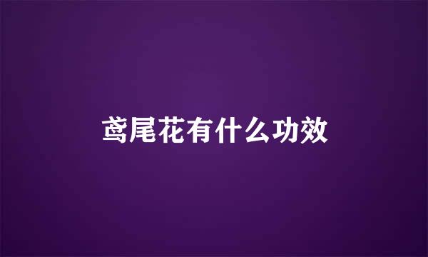 鸢尾花有什么功效