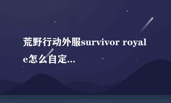 荒野行动外服survivor royale怎么自定义操作键