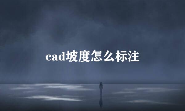 cad坡度怎么标注