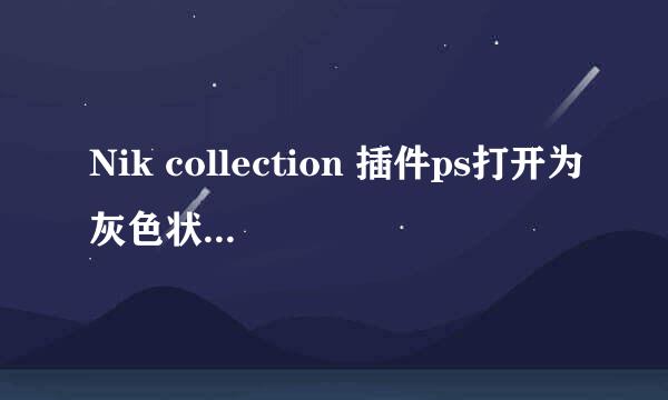 Nik collection 插件ps打开为灰色状态不能用
