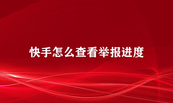 快手怎么查看举报进度