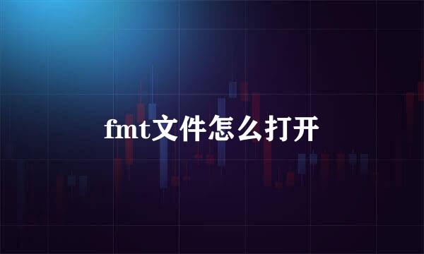 fmt文件怎么打开