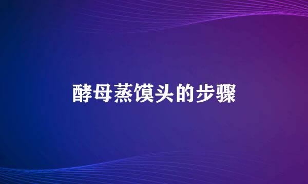酵母蒸馍头的步骤