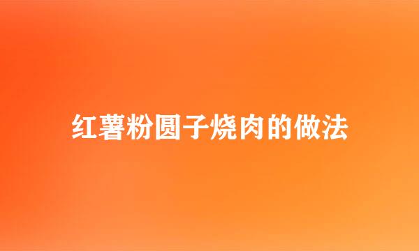 红薯粉圆子烧肉的做法