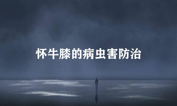 怀牛膝的病虫害防治