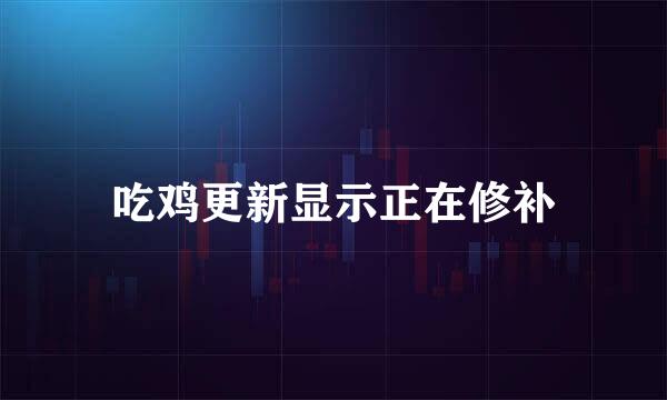 吃鸡更新显示正在修补